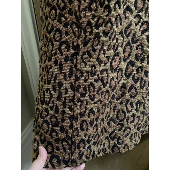 Vintage Coldwater Creek Tapestry Vest Womens  Leopard Print Cheetah Thick Sz M - Picture 9 of 11